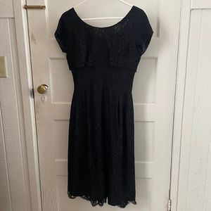 Vintage black lace tea dress